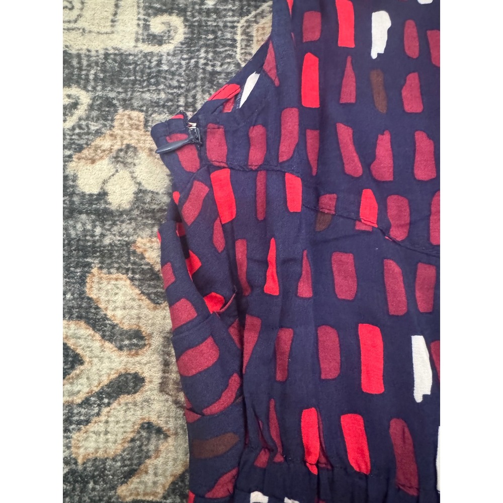Anthropologie 1.1 Tylho Collared Sleeveless Fit and Flare Geometric Print Small - Picture 8 of 8